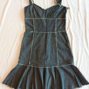 Moschino dress distressed dark denim